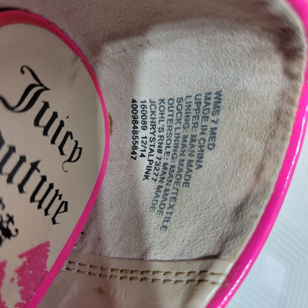 Juicy Couture Women's Stiletto Heels Khrystal Pink Patent Faux Leather Size 7 M. - Picture 8 of 8